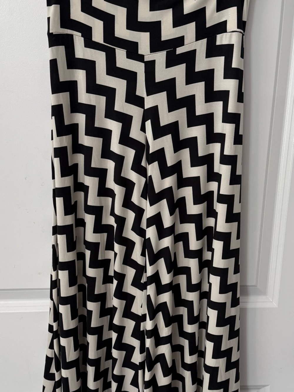 Last Tango Black & White Zigzag Cropped Pants